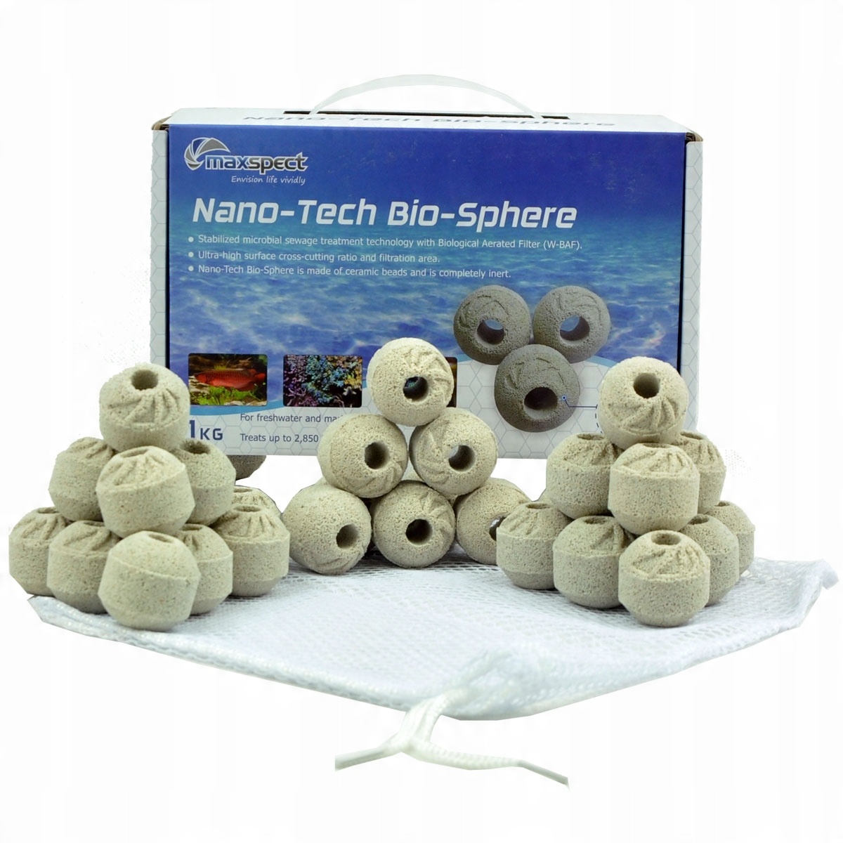 Marine Aquarium Live Sand - Nano-Tech Bio-Spheres Freshwater Saltwater Coral Tank