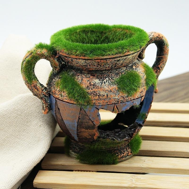 Aquarium Innovative Marine - 1pc Resin Vase with Moss Aquarium