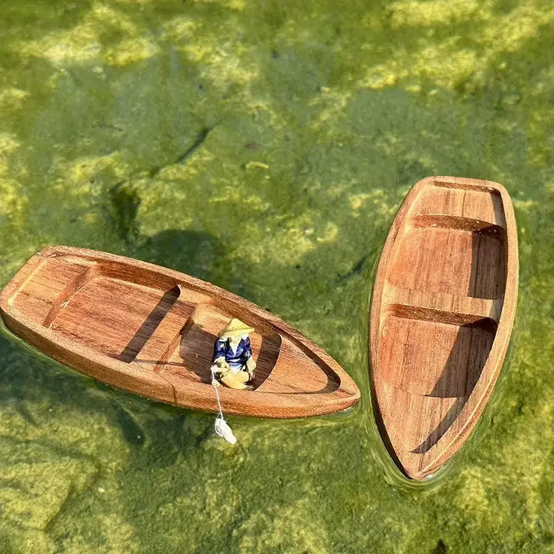 Aquarium Innovative Marine - Handmade Wooden Boat Mini Floating Boat