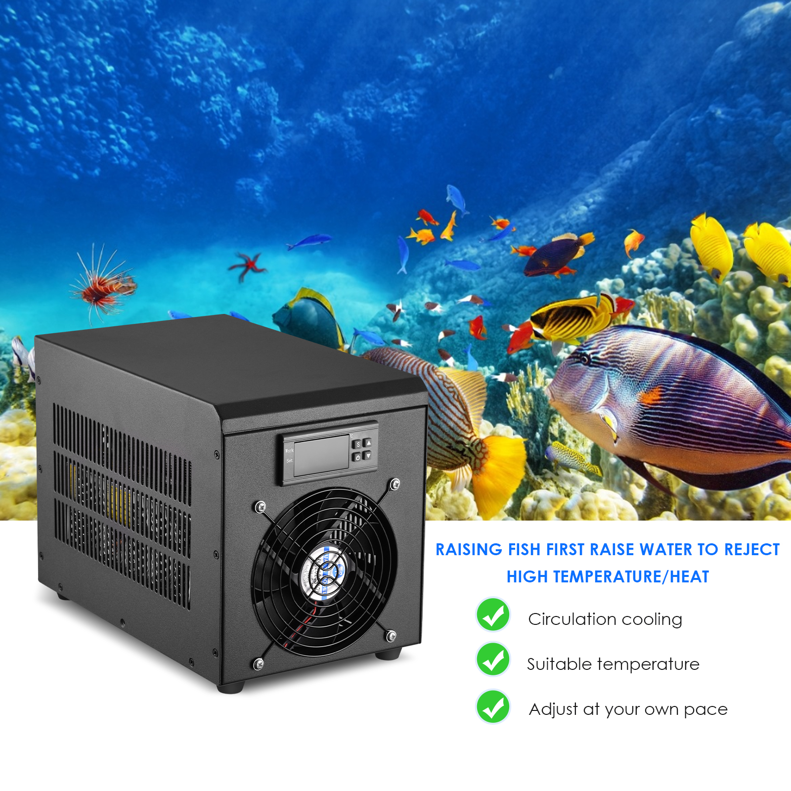 180W Aquarium Water Chiller 55 - Marine Aquarium Heater ulasan dan harga