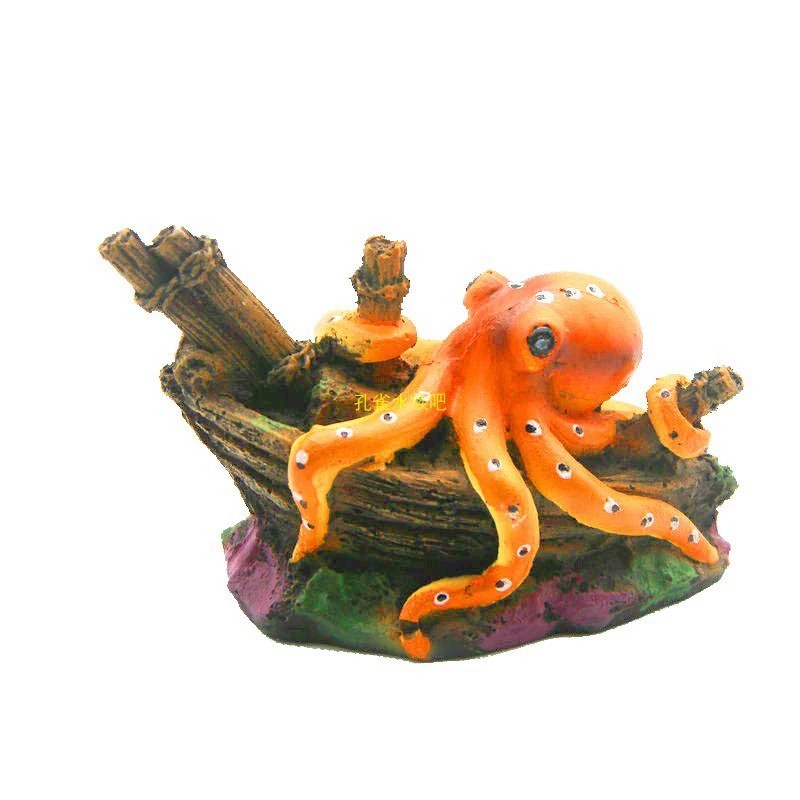 Resin Octopus Statue Ornaments - Aquarium Innovative Marine ulasan dan harga
