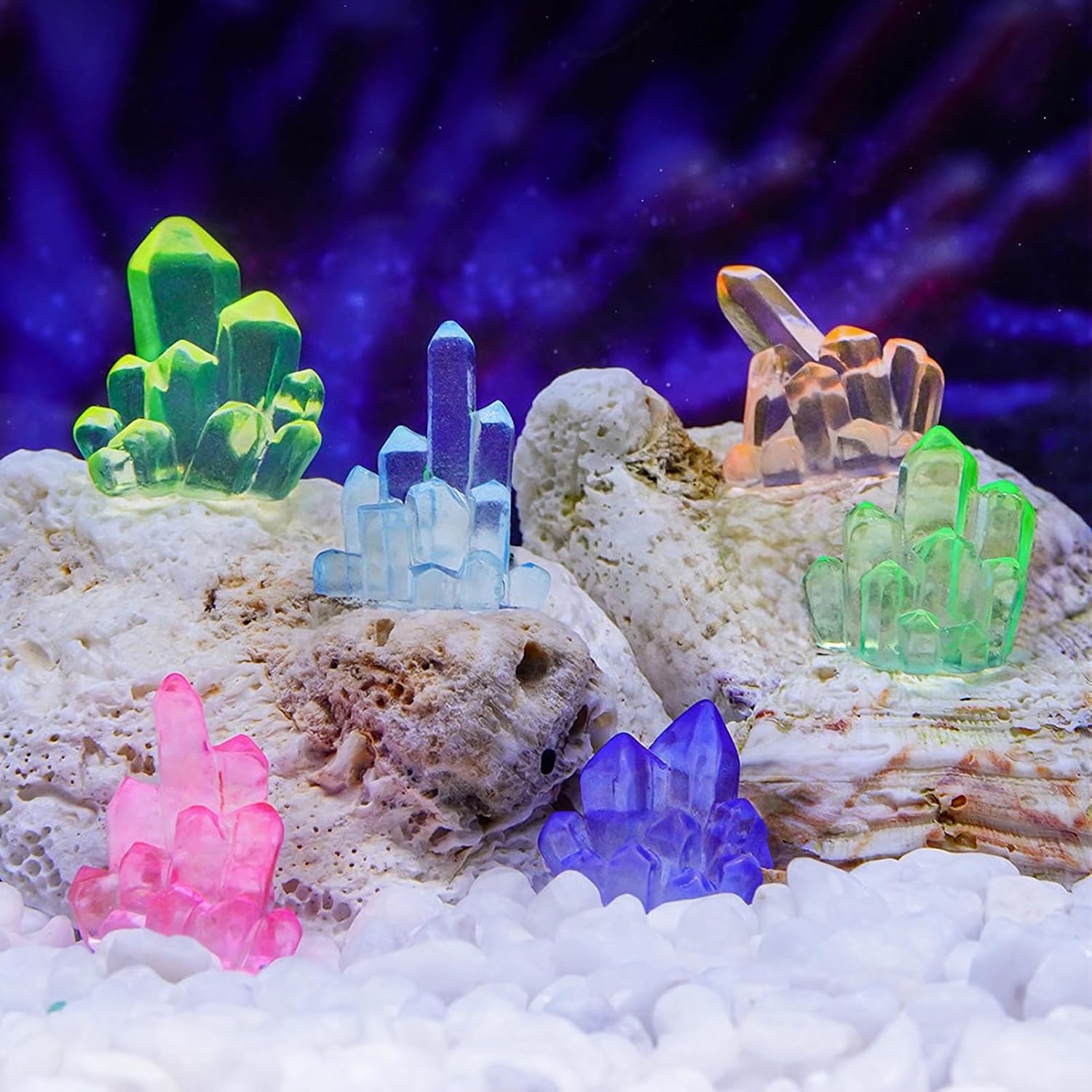 12pcs Glow in the Crystal Mini - Aquarium Innovative Marine ulasan dan harga