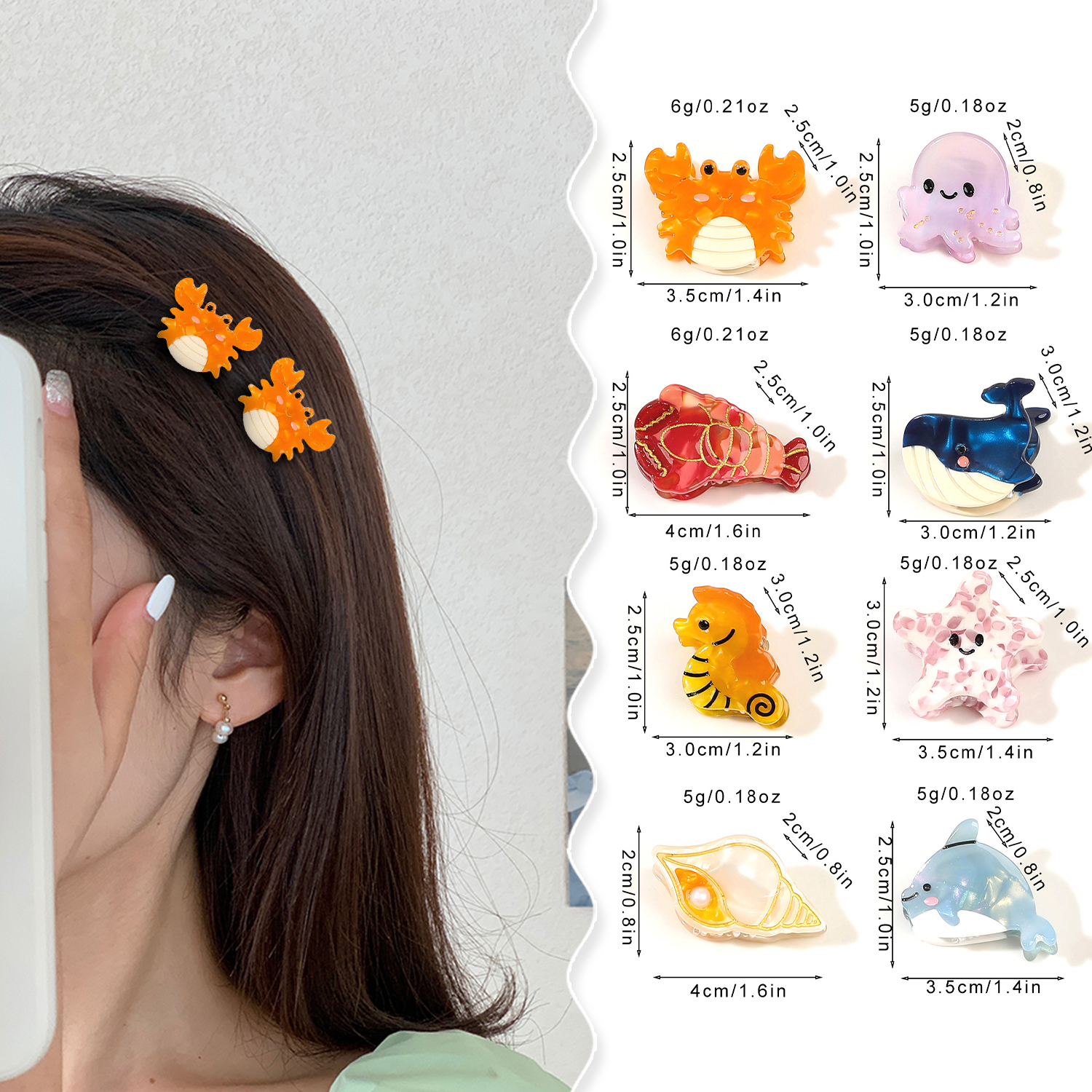 2PCS Acetate Ocean Animal Hair - Marine Aquarium Decorations ulasan dan harga