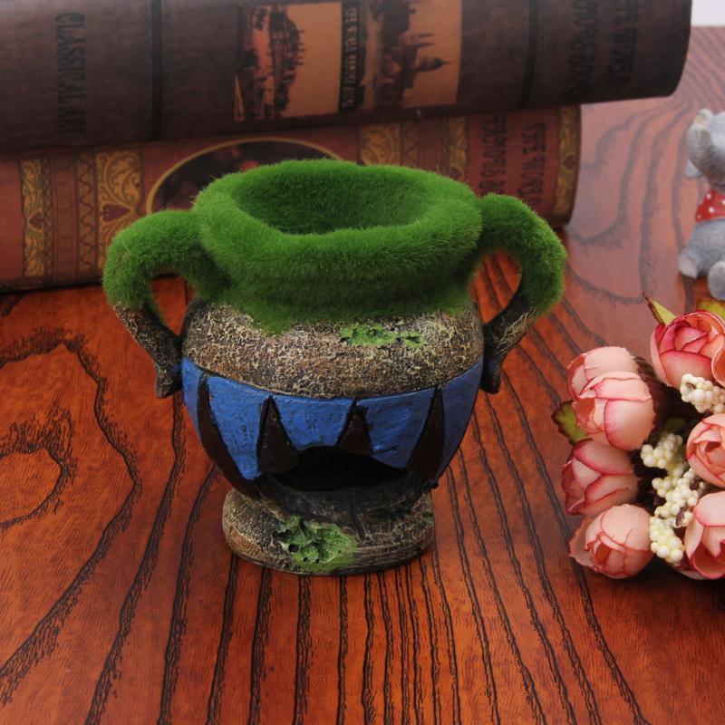 1pc Resin Vase with Moss Aquar - Aquarium Innovative Marine ulasan dan harga