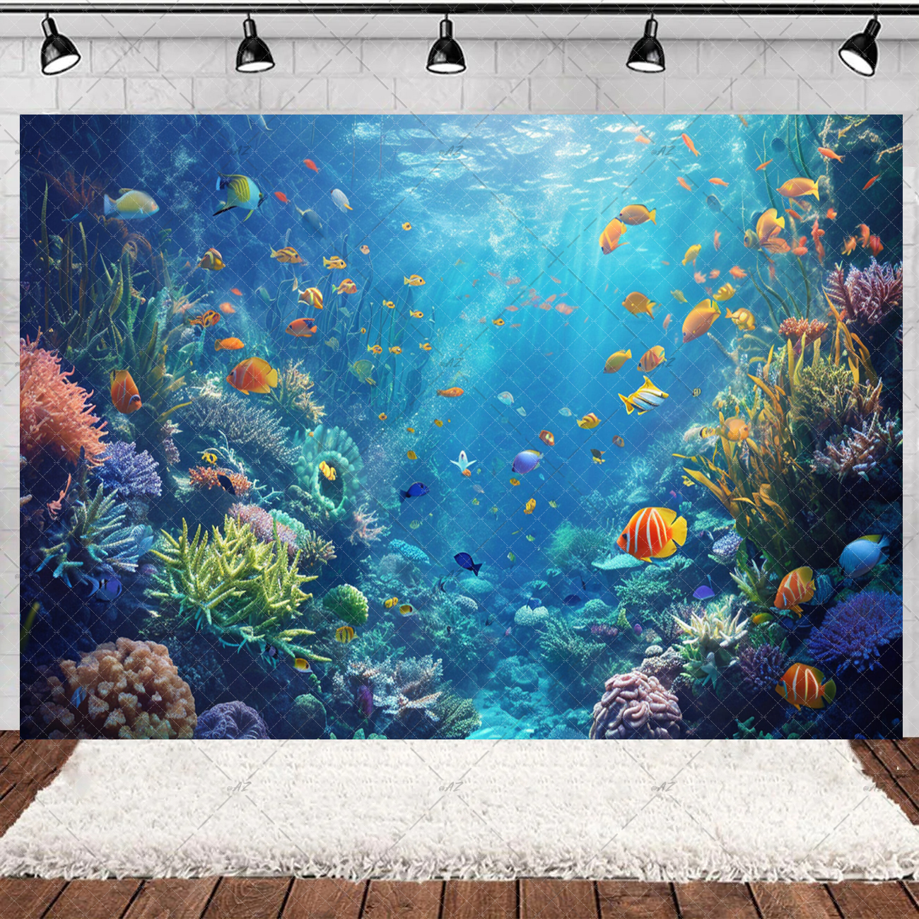 Underwater World Party Decorat - Aquarium Marine ulasan dan harga