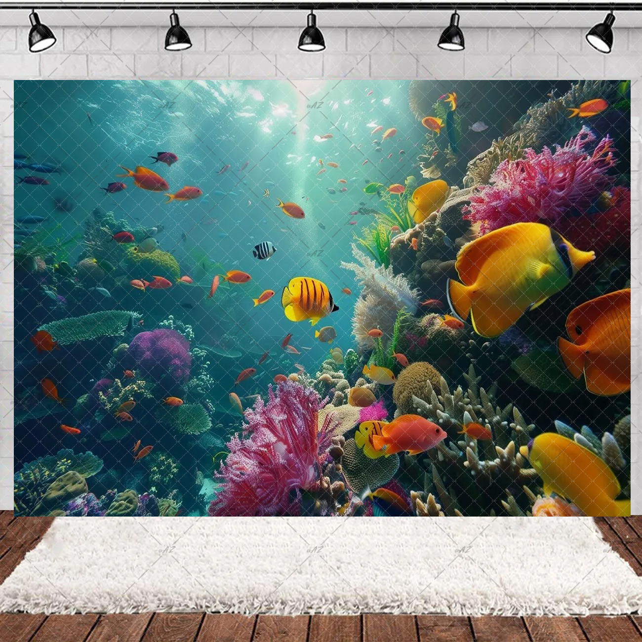 Underwater World Party Decorat - Aquarium Marine ulasan dan harga