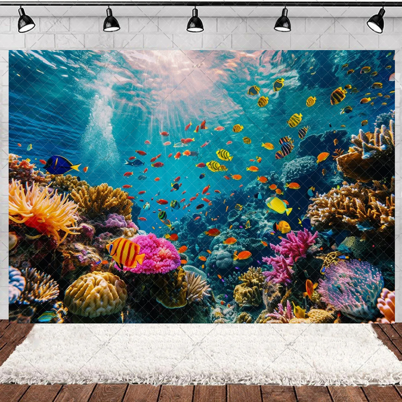 Underwater World Party Decorat - Aquarium Marine ulasan dan harga