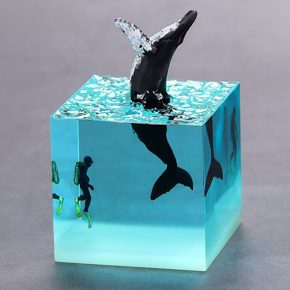 Micro Landscape Whale Diver Mo - Marine Aquarium Decorations ulasan dan harga