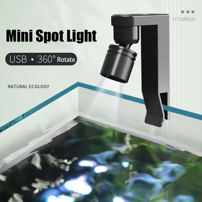 USB Clamp Light Waterproof Whi - Marine Aquarium Lamp ulasan dan harga