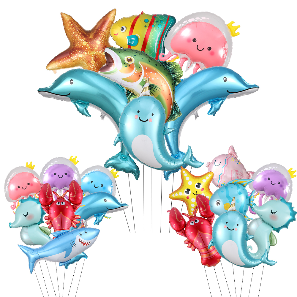 Ocean Animal Balloon Set Dolph - Marine Aquarium Decorations ulasan dan harga