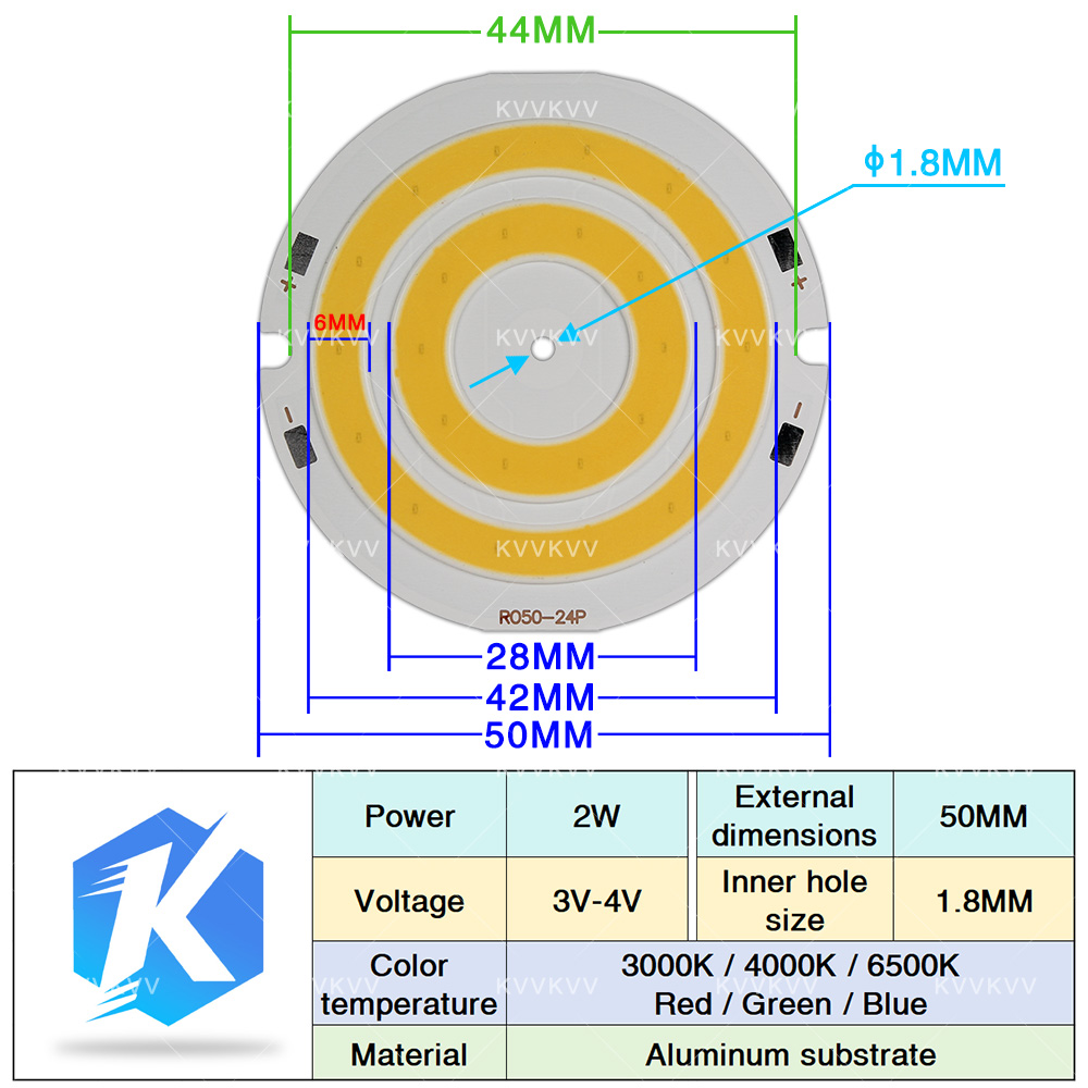 3V 4V Round COB LED Lamp Parts - Marine Aquarium Lamp ulasan dan harga