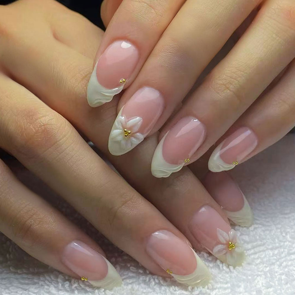24pcs Almond 3d gel nails Whal - Marine Aquarium Decorations ulasan dan harga