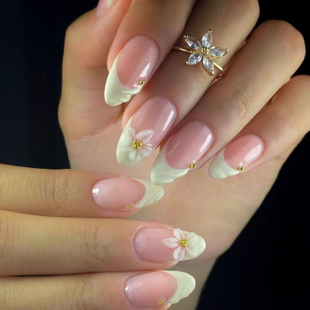 24pcs Almond 3d gel nails Whal - Marine Aquarium Decorations ulasan dan harga