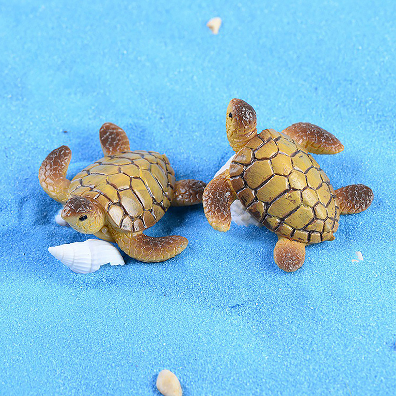 1PC Mini Sea Turtle Model Resi - Marine Aquarium For Sale ulasan dan harga