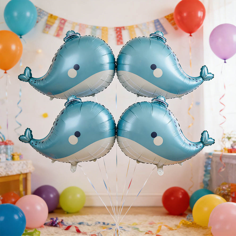 5pcs Cartoon Whale Foil Balloo - Marine Aquarium Decorations ulasan dan harga