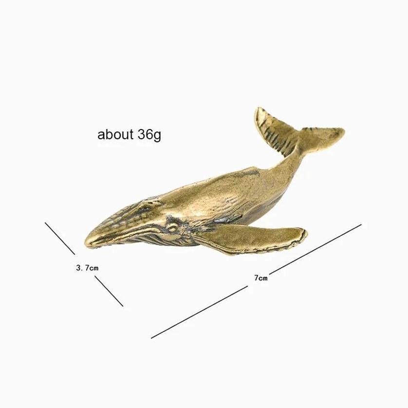 New Solid Brass Whale Figurine - Marine Aquarium Decorations ulasan dan harga