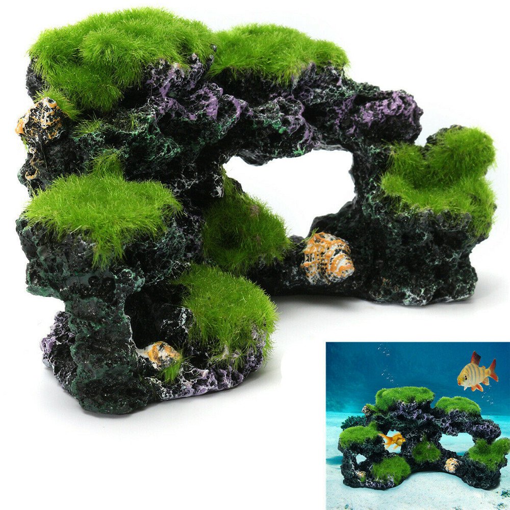 Resin Green Rockery Aquarium D - Marine Aquarium Live Sand ulasan dan harga