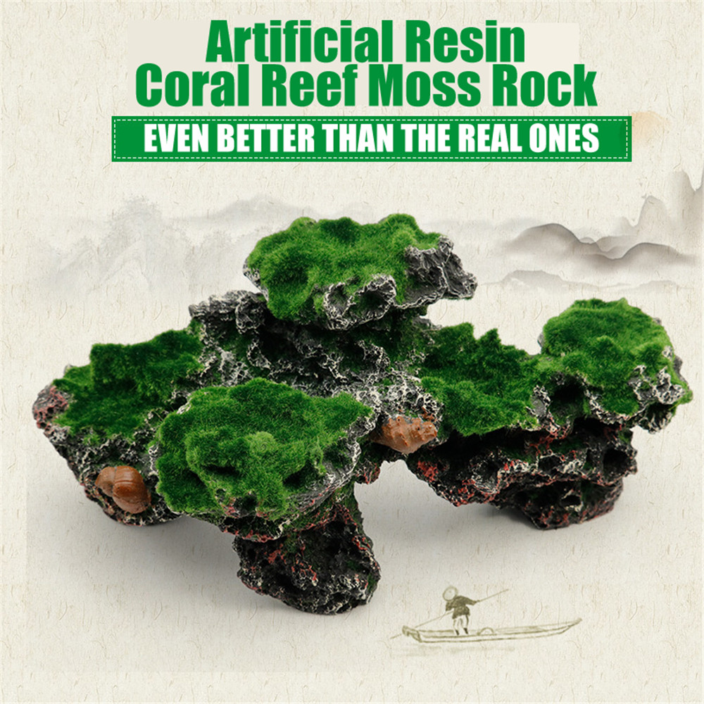 Resin Green Rockery Aquarium D - Marine Aquarium Live Sand ulasan dan harga