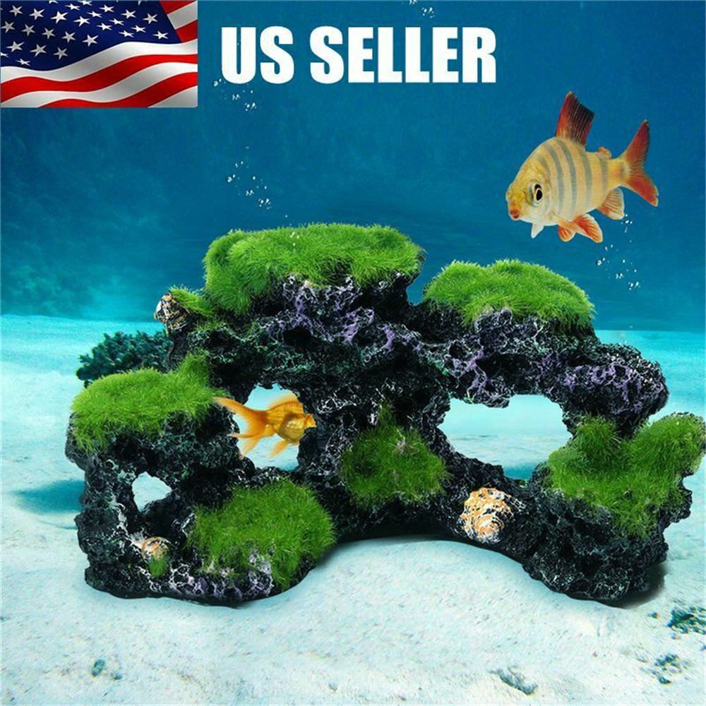 Resin Green Rockery Aquarium D - Marine Aquarium Live Sand ulasan dan harga